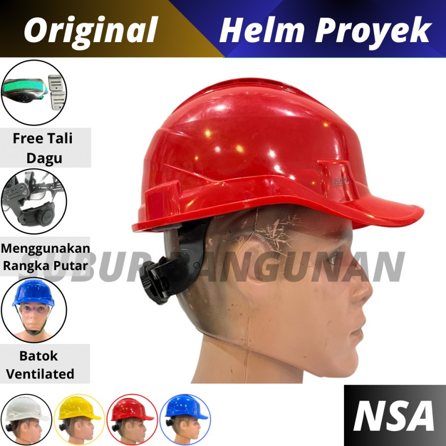 Helm Safety NSA Ventetilasi/ Helm Safety Proyek NSA Ventilated