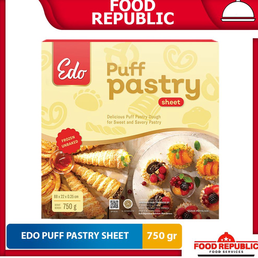 

VTE617 Terbaru Puff Pastry Sheet Edo 75 GR