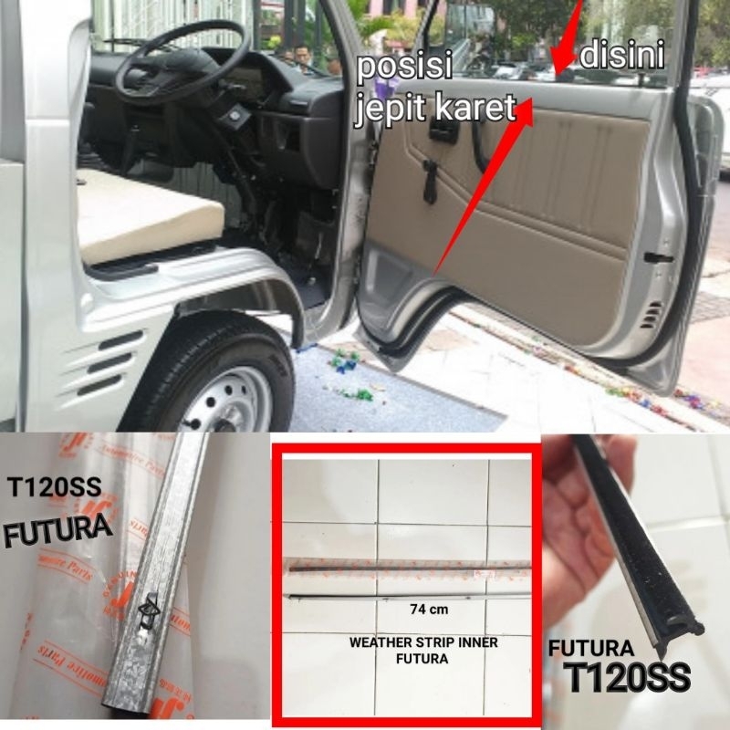wheatheratrip Pelipit Kaca Mobil FUTURA T120SS Bagian Dalam / karet jepit kaca mobil Futura T120ss