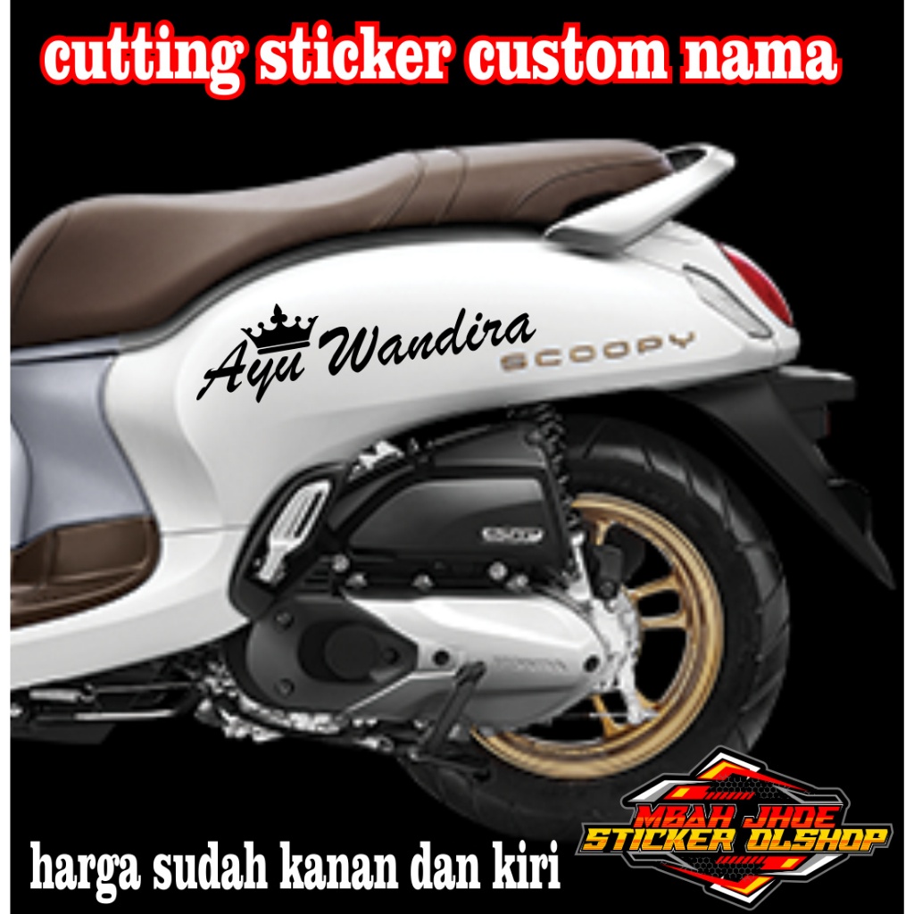 sticker  nama body motor-cuttimg sticker nama custom