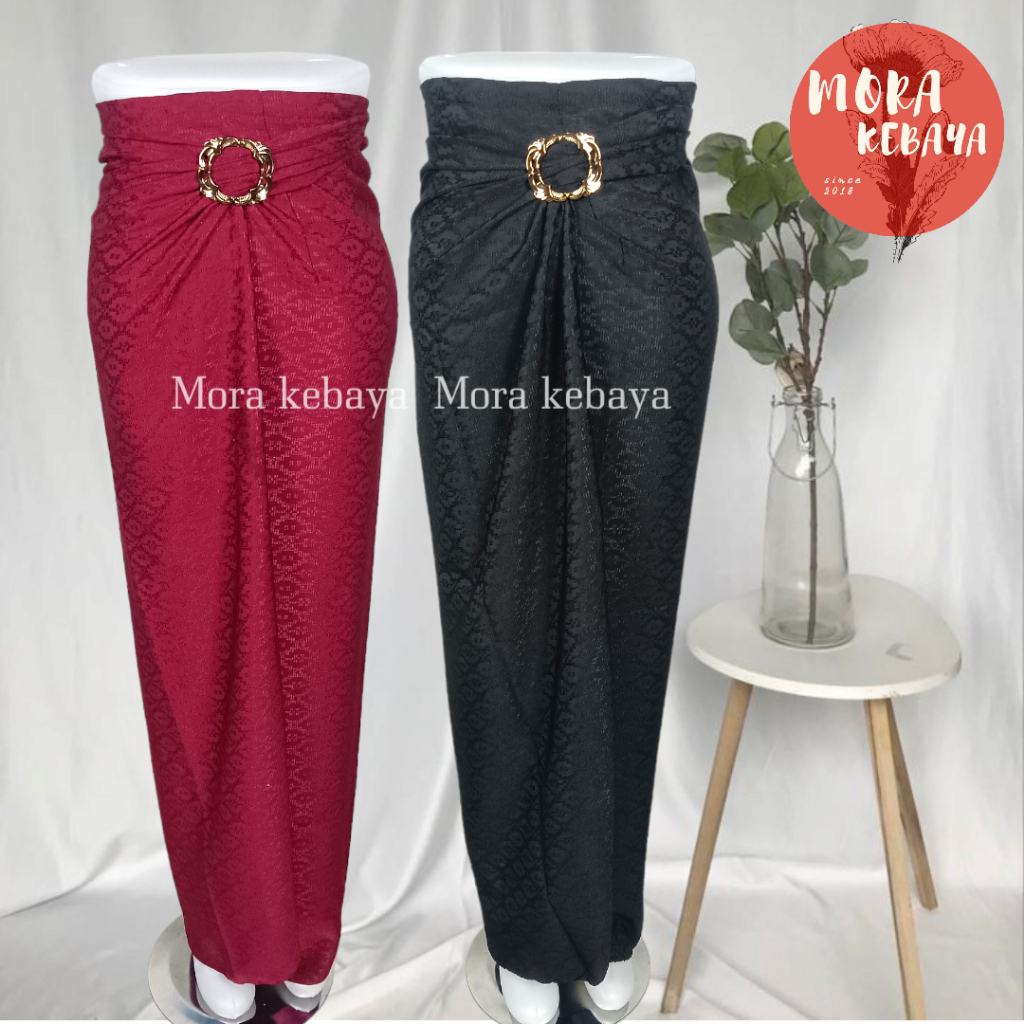 Moramora kebaya /Rok Lilit  polos/Rok bawahan kebaya/Rok kebaya/rok lilit dobby timbul