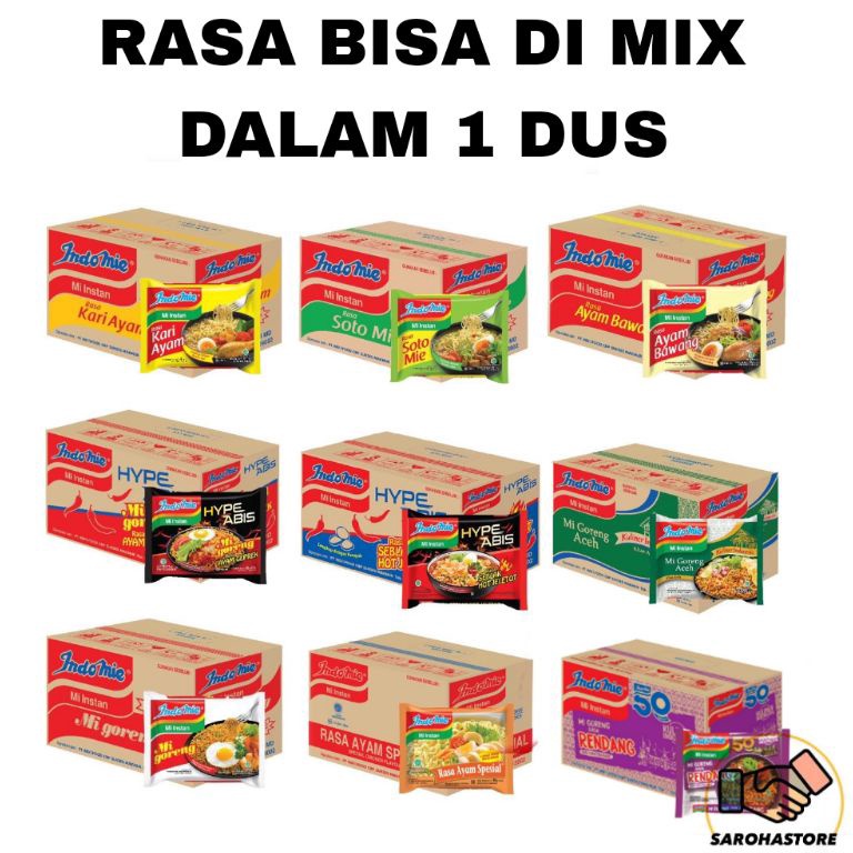 

HMB282 Bagus Indomie Goreng Soto Ayam Bawang Hype Abis Kari Ayam BISA MIX 1 Dus Isi 4 pcs