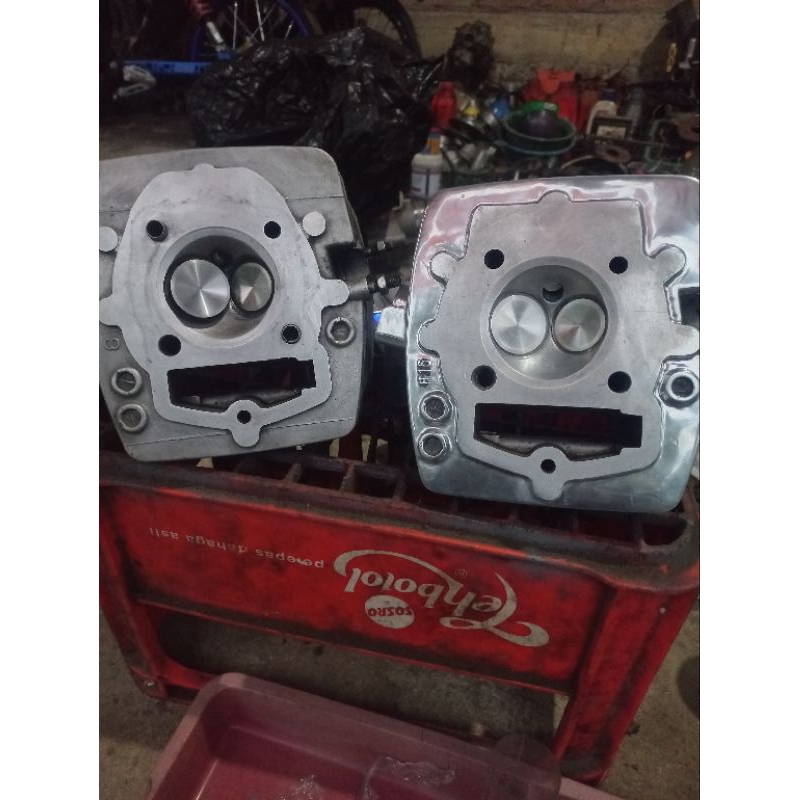 kop tiger revo set per klep dan klep sudah bubut cylinder head kop tiger revo set capil bisa+porting