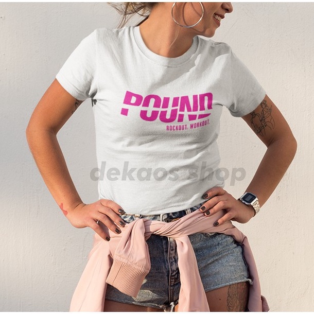ART W32E KAOS POUND FIT POUNDFIT BAJU KAOS ATASAN POUND KAOS OLAHRAGA WANITA  KAOS FITNES  DEKAOS 56