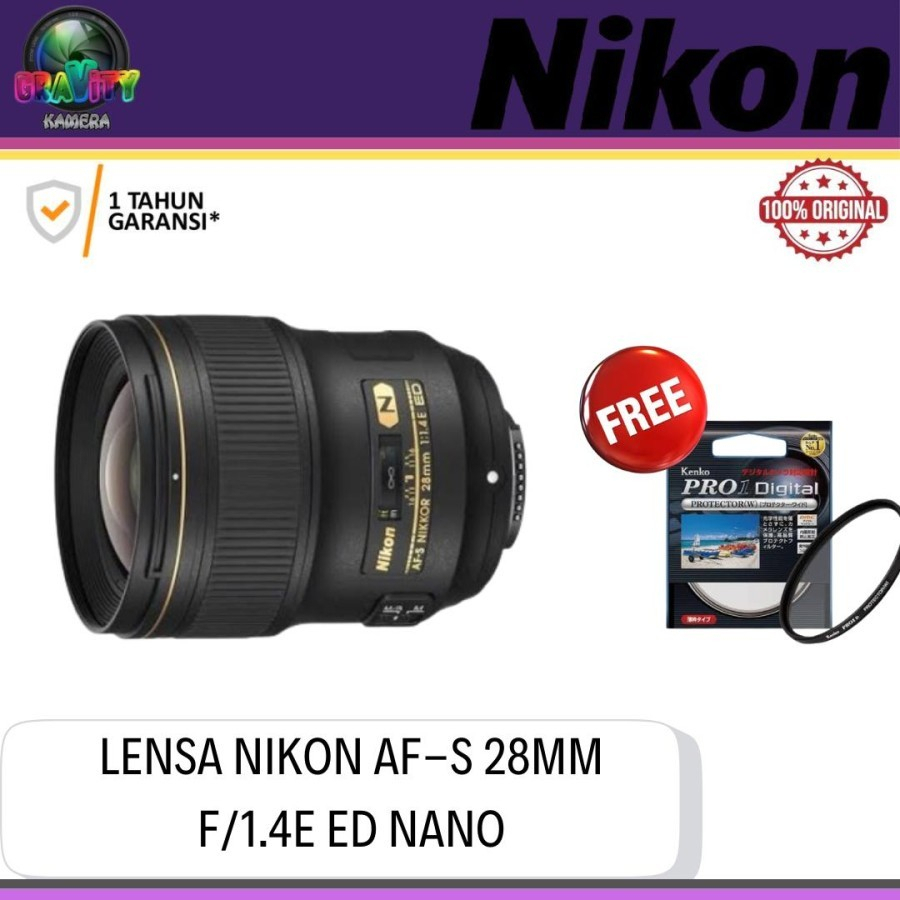 NIKON AF-S 28MM F1.4E ED / LENSA NIKON AF-S 28MM F1.4E ED