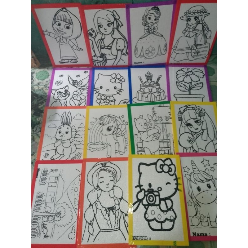 

RB paket styrofoam 12 pics/styrofoam lukis/mewarnai/lukis anak/