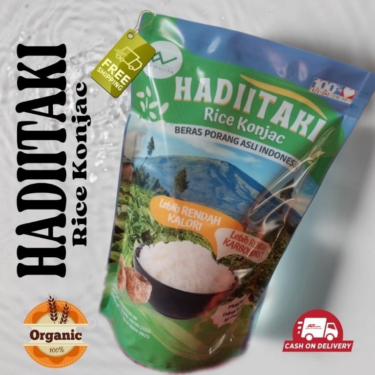 

MQM843 GROSIR 1 kg asli beras porang hadiitaki lebih rendah gula dan karbo