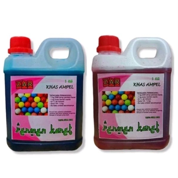 

Hemat 2kg sirup es permen karet (Merah dan biru)