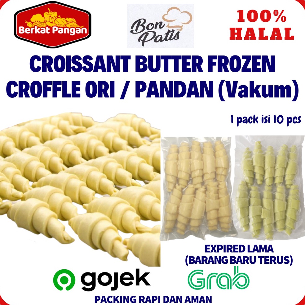 

MUV713 88 BONPATIS Croissant Dough Croffle Frozen full butter 3gr isi 1 pcs