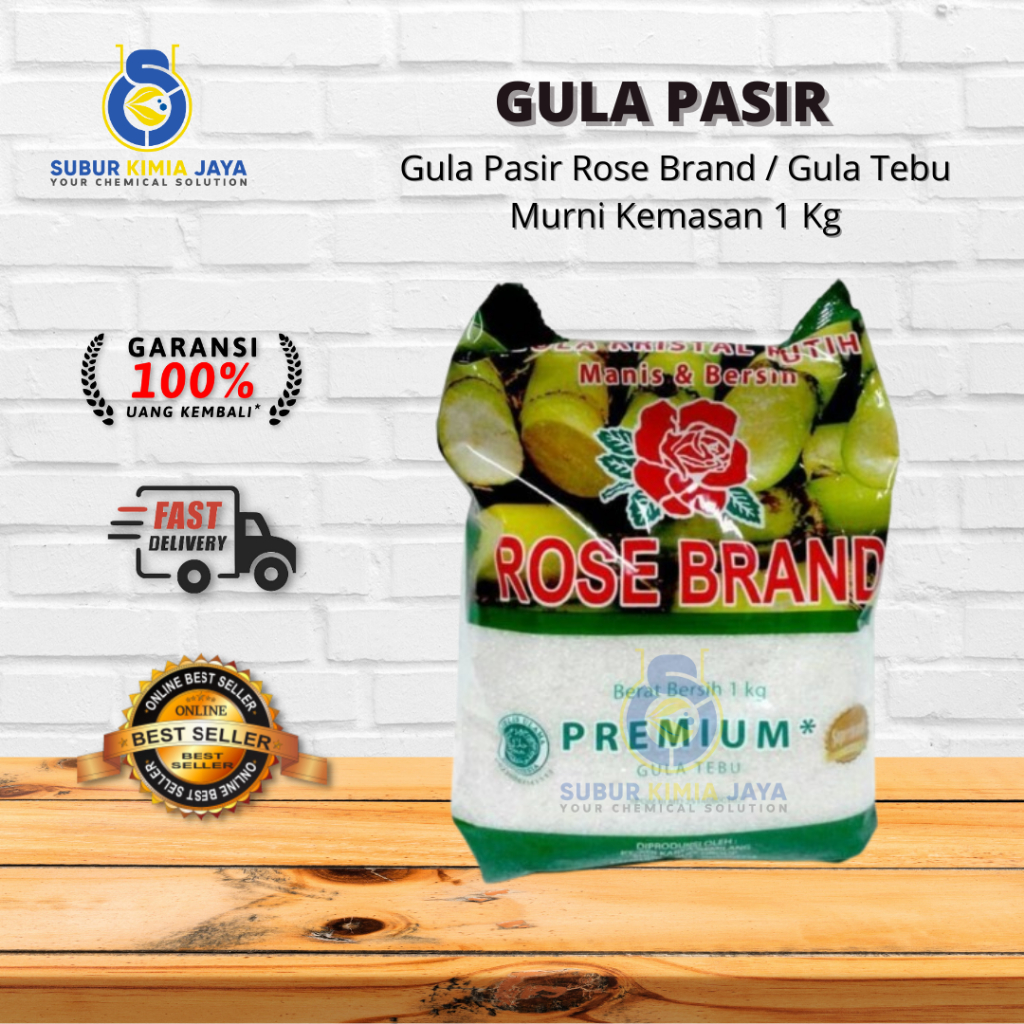 

Gula Pasir Rose Brand / Gula Tebu Murni / Gula Tebu Rose Brand 1 kg