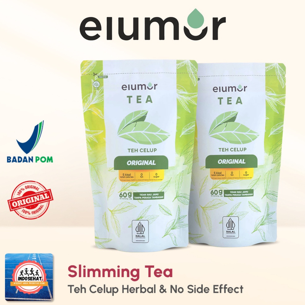 

REV979 Ready Stok ELUMOR Slimming Tea Original Teh Celup Diet Pelangsing Badan Herbal Alami 3 Pcs