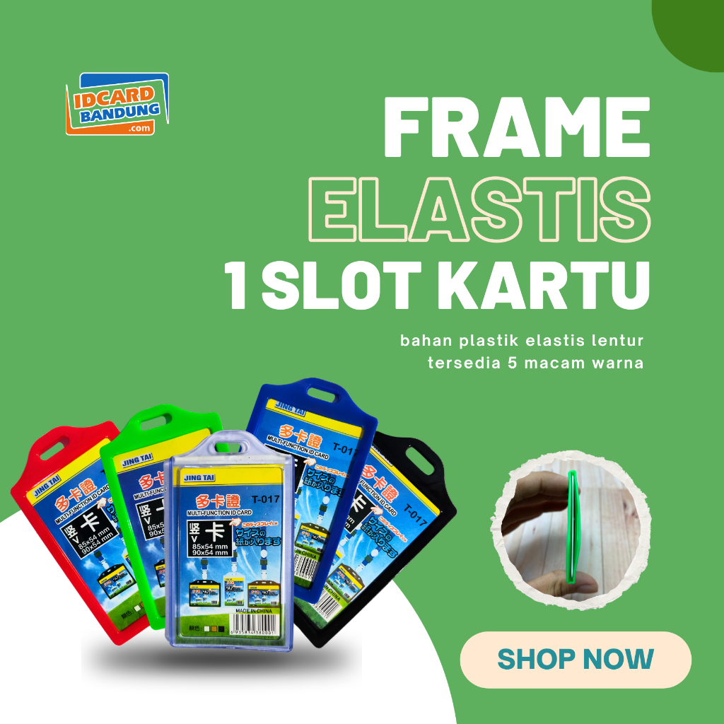 

Frame Casing Tempat ID Card Holder ELASTIS warna Potrait 1 SLOT KARTU T014