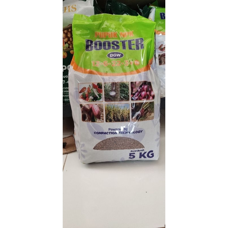 PUPUK NPK  BOOSTER DGW  BOOSTER 12 6 22 3 TE Kemasan asli 5kg