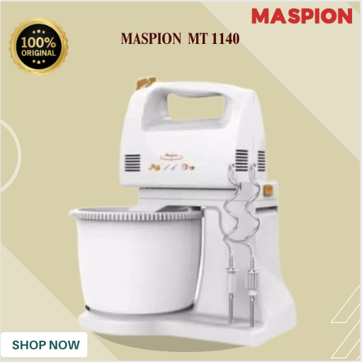 STAND MIXER MASPION  MT 1140 MIXER/MASPION STAND MIXER/MT-1140/MT1140/MT 1140/ORIGINAL GARANSI RESMI