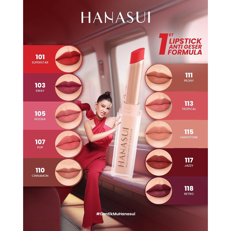 Hanasui Mattedorable Lipstik