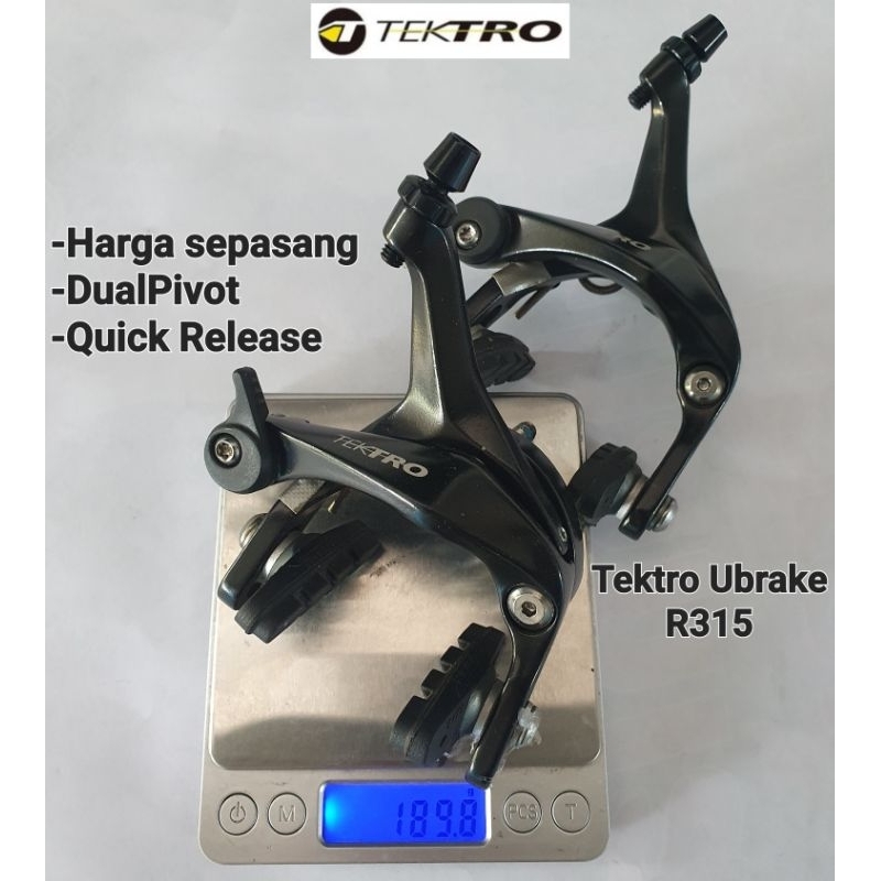 Rem Ubrake Tektro R315 dual pivot quick release sepeda roadbike gravel fixie