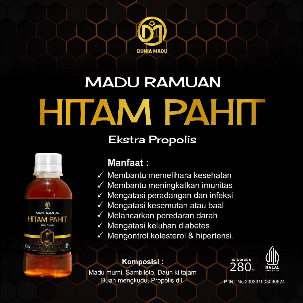 Madu Pahit Extra Propolis Herbal Propolis Madu Hitam Pahit Madu Murni