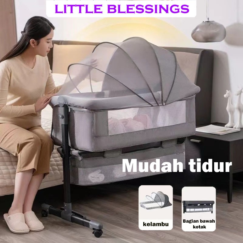 [Kelambu gratis]Tempat Tidur Bayi Ranjang Bayi Box Bayi Tempat Tidur Bayi Tempat Tidur Lipat Dinding Box Baby Tempat Tidur Bayi Ikea Tempat Tidur Lipat Ikea Tempat Tidur Bayi Portable Baby Cot Tempat Tidur Anak Bayi