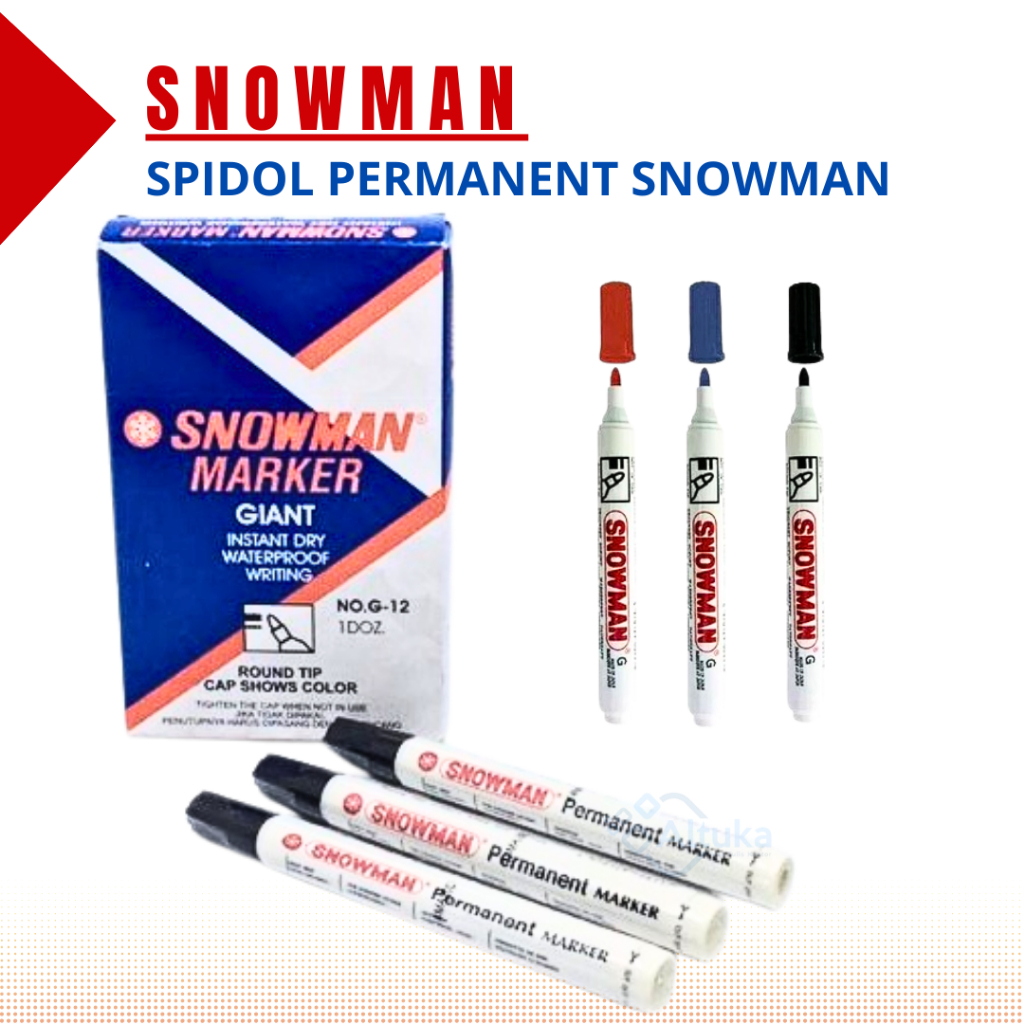 

Spidol Snowman Permanen G12 Original