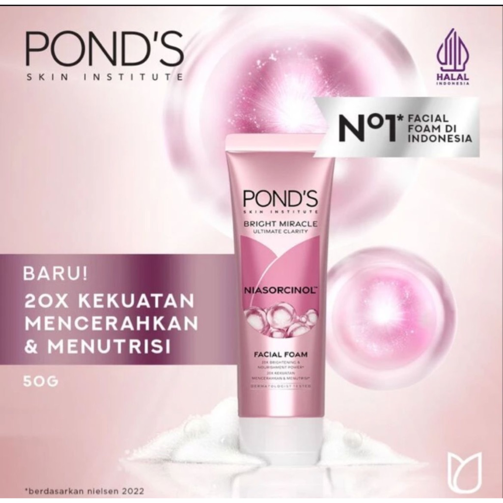Ponds Pink Facial Foam - Sabun Pembersih Wajah 50gr