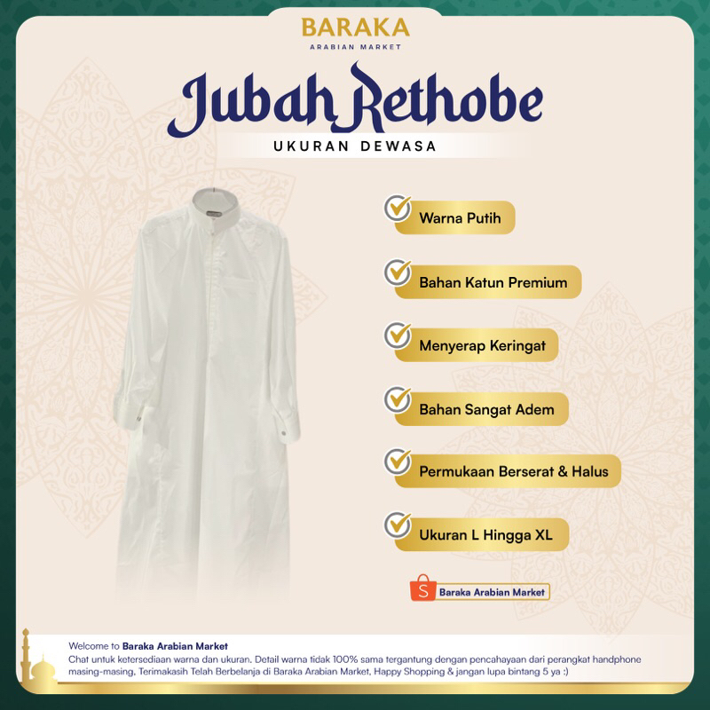 Rethobe Jubah Original Saudi