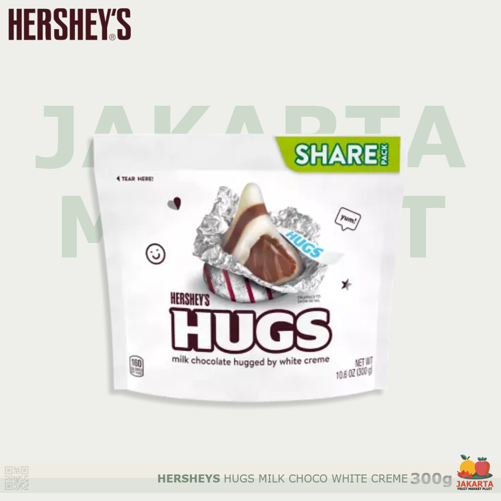 

HERSHEY'S HUGS MILK CHOCO WHITE CREME Permen coklat putih HERSHEYS