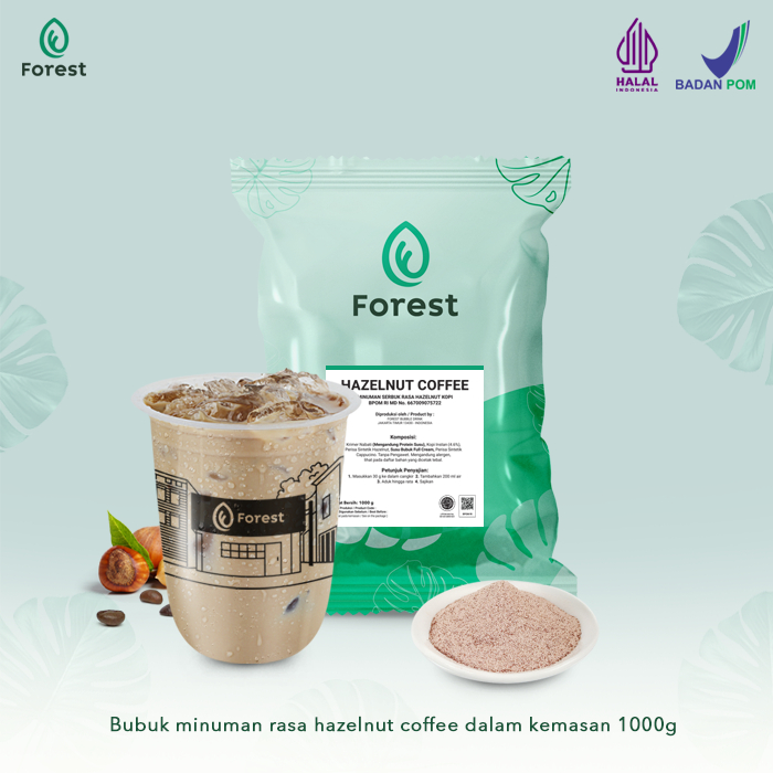 

Bubuk Minuman Kopi HAZELNUT COFFEE Powder 1000 gr - FOREST Bubble Drink