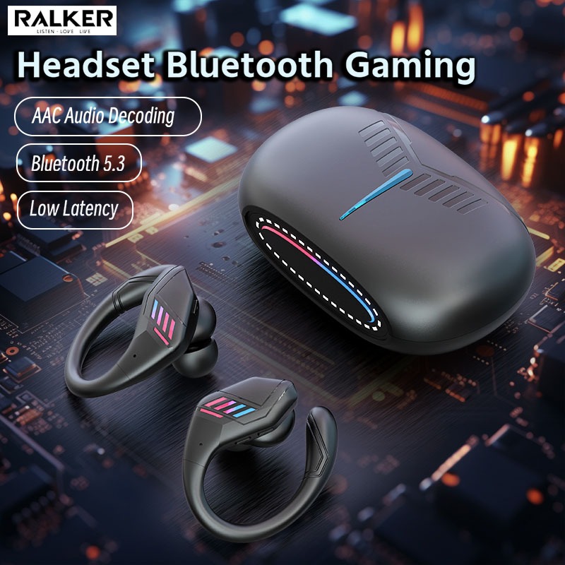 𝗠𝗨𝗥𝗔𝗛 R400TWS Headset Gaming Bluetooth Nirkabel HIFI Bass Gaming Headset Musik Penghilang Kebisingan