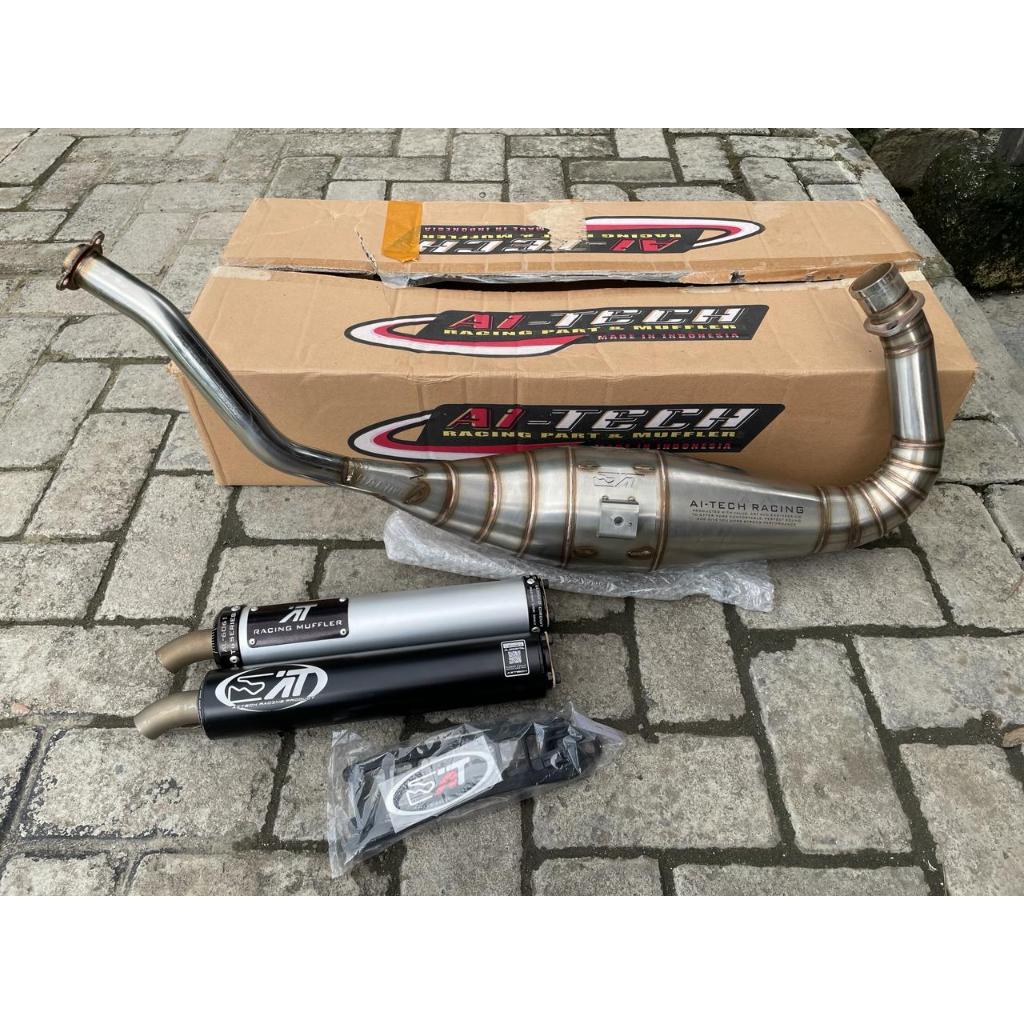 KNALPOT RACING AITECH STAINLES ORIGINAL NEW MODEL LEHER PRESS COBRA & STANDAR KAWASAKI NINJA 2TAK R 