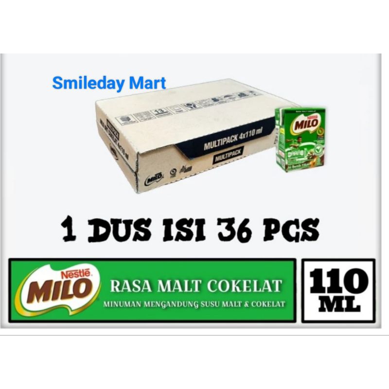 

Milo Susu Kotak 110ml 1 Dus Isi 36 Pcs | Susu Milo Coklat 110ml