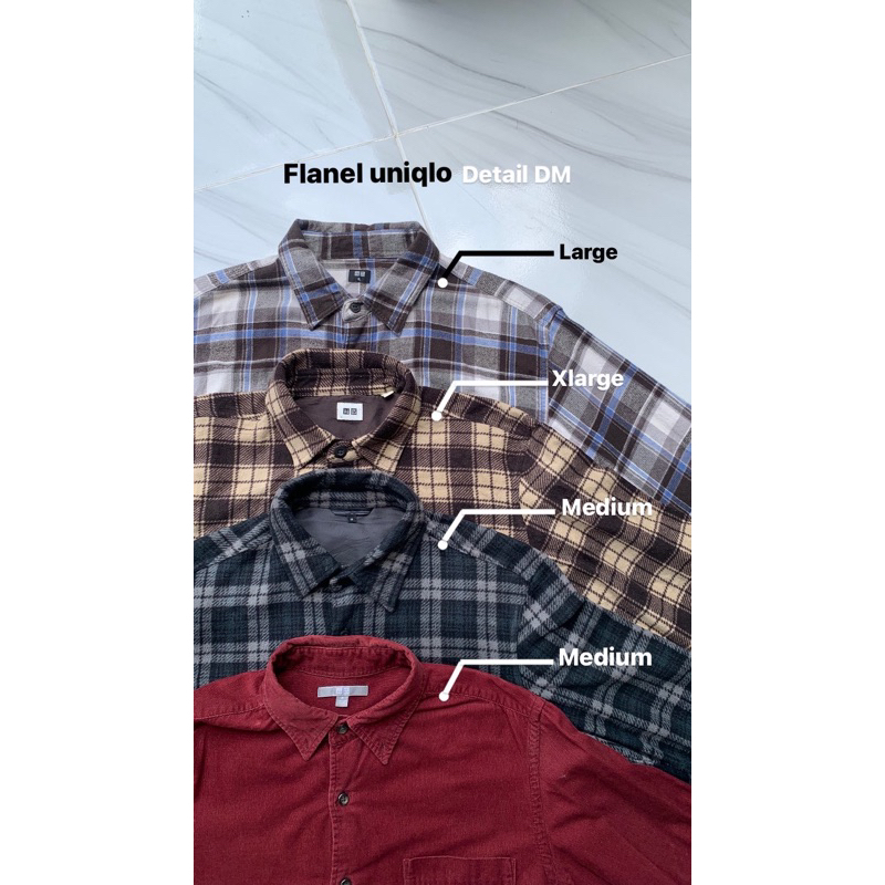 KEMEJA FLANEL UNIQLO ORIGINAL