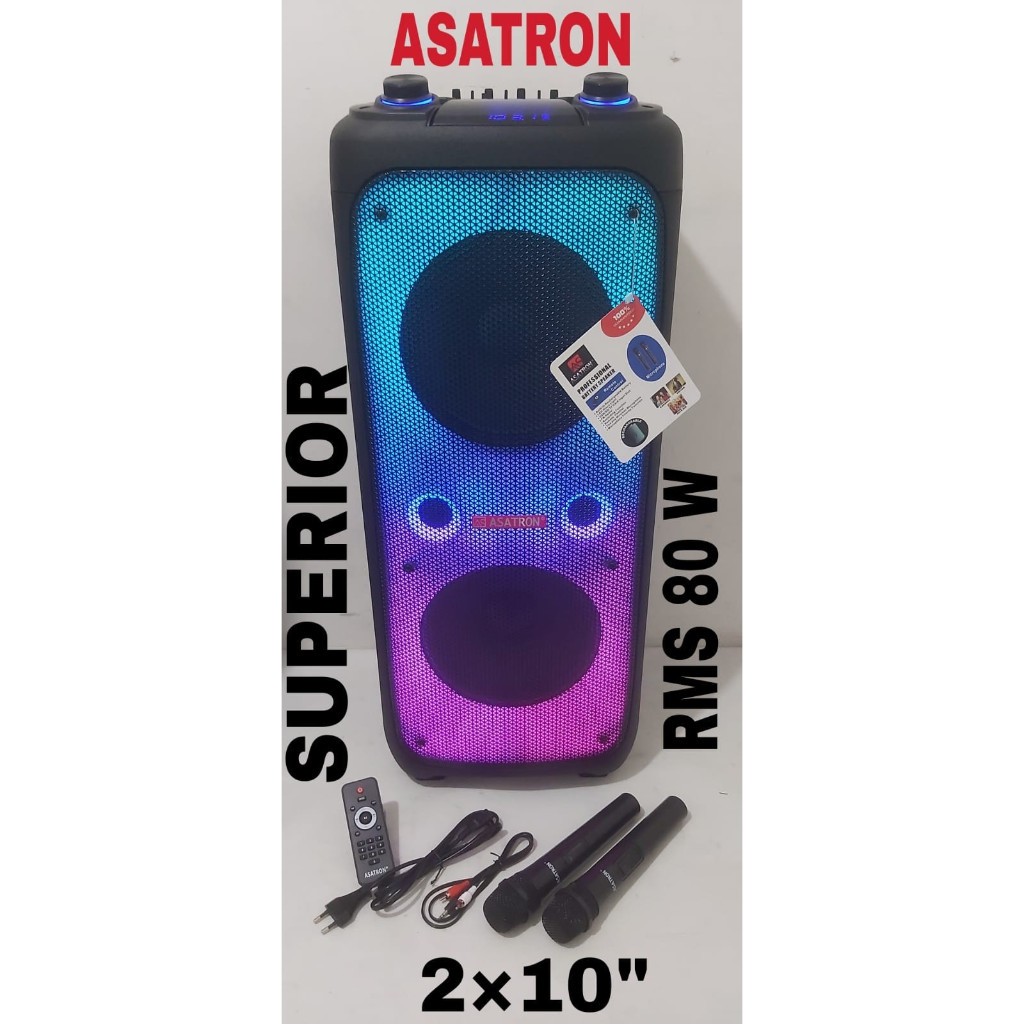 SPEAKER PORTABLE WIRELESS ASATRON SUPERIOR 10X2INCH BLUETOOTH ORIGINAL ASATRON