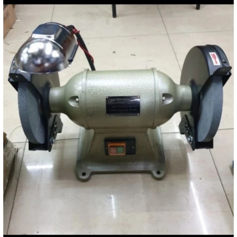 Mesin gerinda duduk lampu 10" opt 380" volt bench gerinder 250mm
