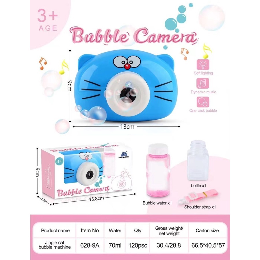 (PROMO COD)628-9 Mainan Bubble Kamera | Gelembung Bubble Sabun Camera Lampu & Musik