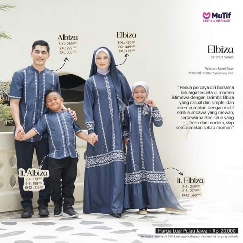 Sarimbit Mutif elbiza / sarimbit mutif 2024 / sarimbit keluarga / mutif elbiza / mutif albiza / gami