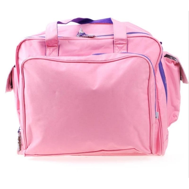 Boogy Baby Tas Perlengkapan Bayi Pink / Tas Travel Bayi Boogybaby Tas Popok Tas Bayi Premium Pink