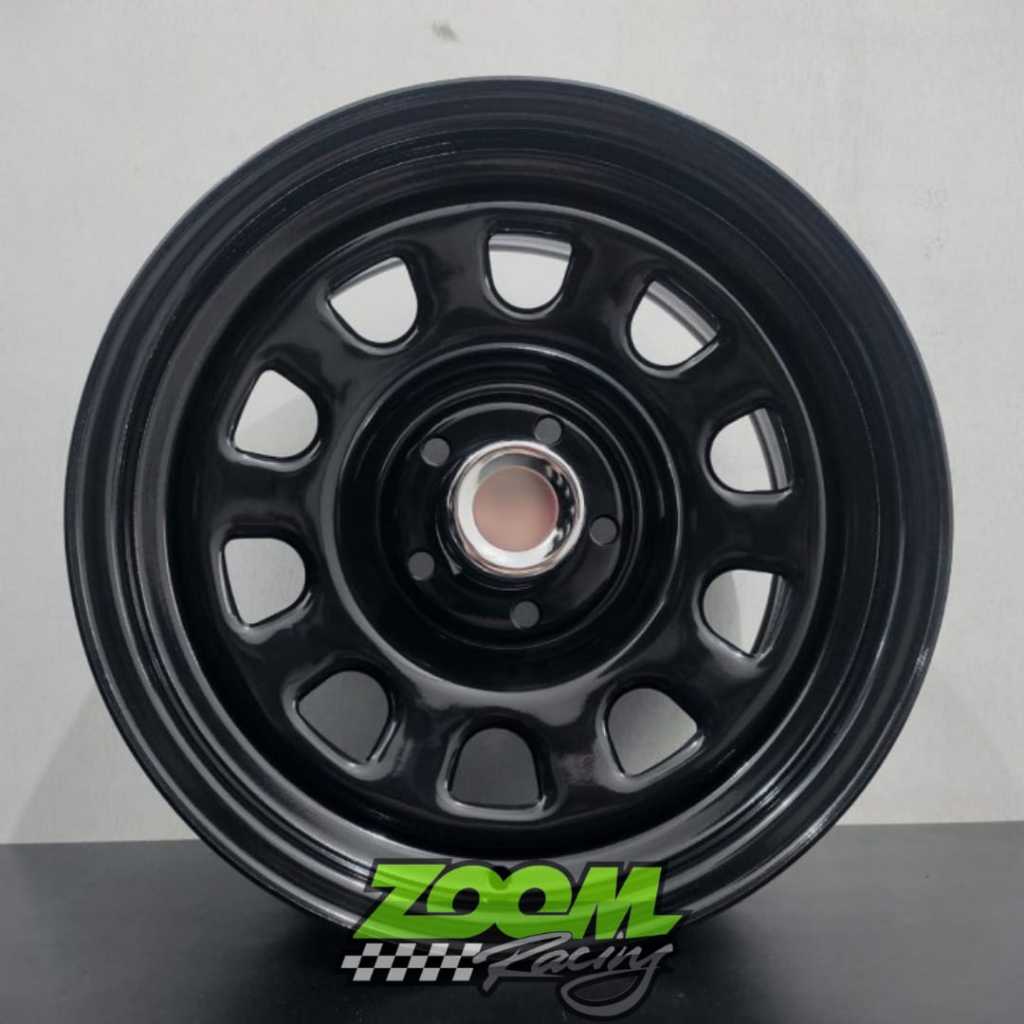 Velg Mobil Kaleng Racing HSR MOKUPO R15x8 Pcd 5x114,3 Et15 Black Pnp Terios, Rush, Innova, Taruna