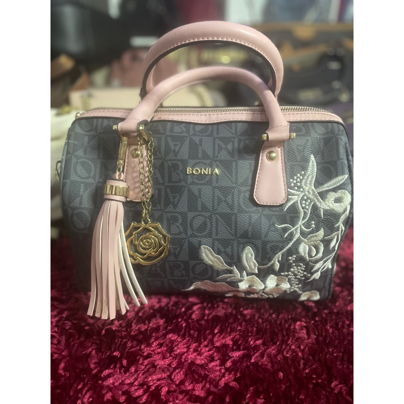 Tas Speedy Bonia Mono Bordir Bunga ori.