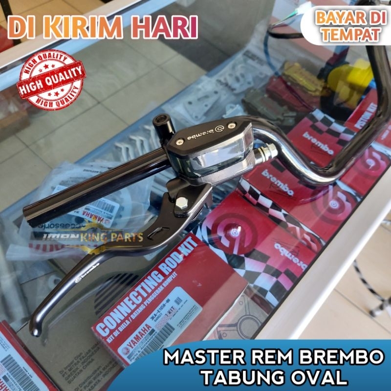 MASTER REM BREMBO TABUNG OVAL SET HANDLE KANAN KIRI UNIVERSAL