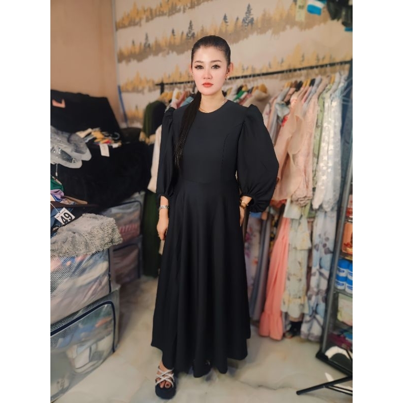 GAMIS LENGAN BALON KEKINIAN/PREMIUM/IMPORT