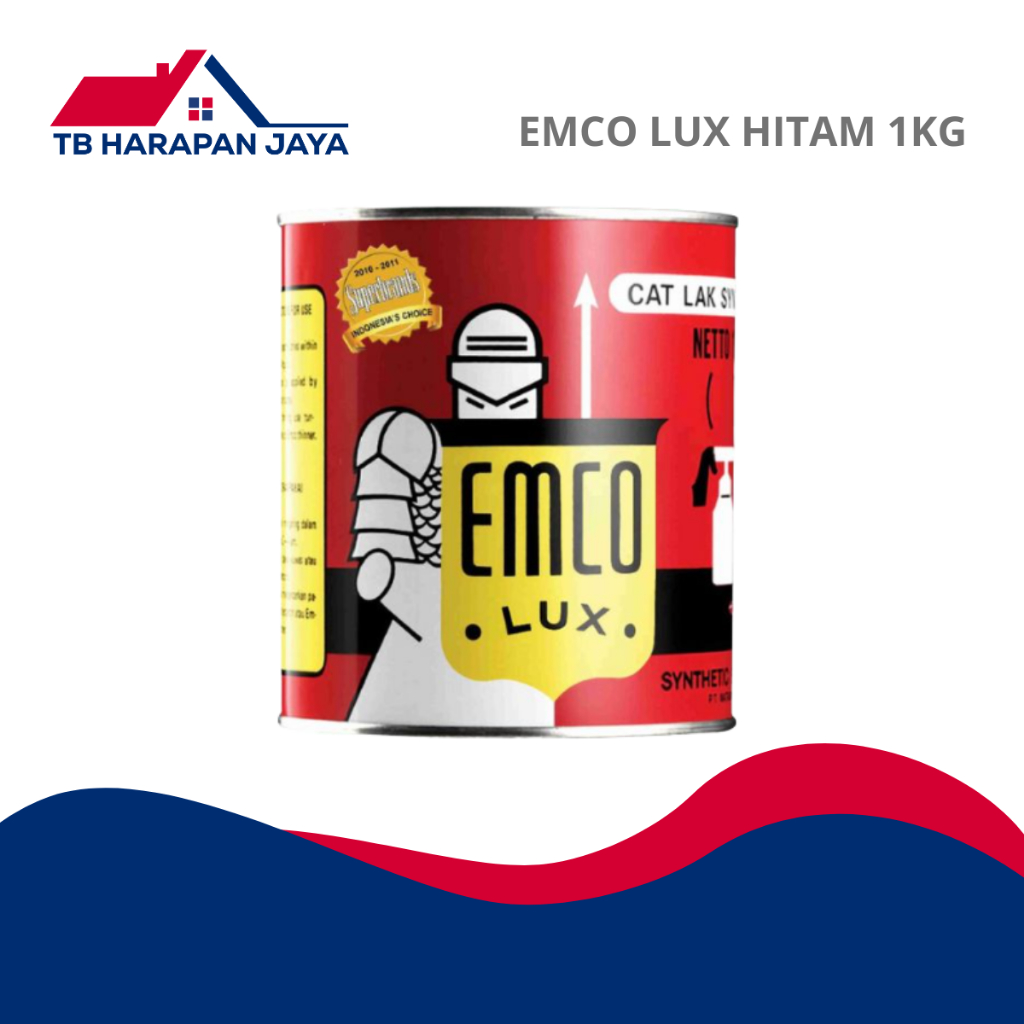 Cat Kayu dan Besi Emco Lux Hitam 1kg