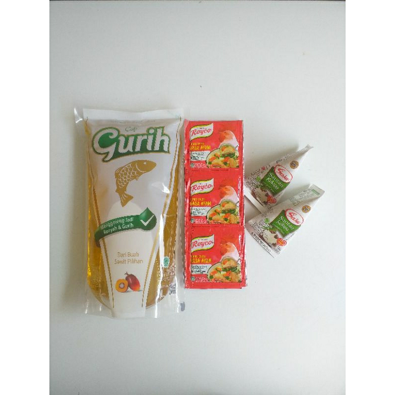 

Paket Sembako Minyak dan Bumbu - Minyak 1L + Santan + Royco