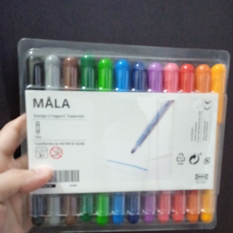

IKEA MALA spidol mewarnai 12p spidol warna cerah terang TC-0712