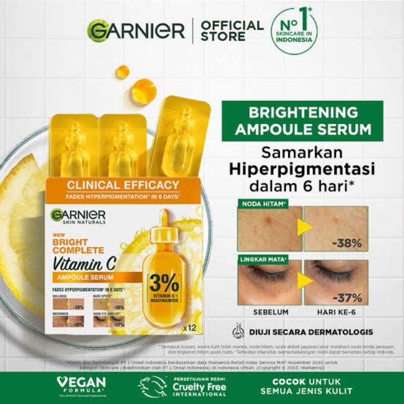 Garnier ampoule serum vitamin C /12 pcs (1 pak)