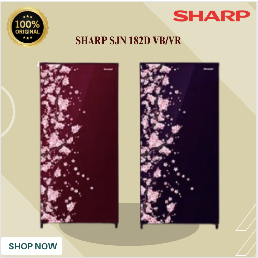 KULKAS SHARP 1 PINTU SJN 182D VB/VR/ SJN182DVB/VR/ SJN-182D-VB-VR/ SJN 182 D VB VR/ SJN-182 D-VB-VR