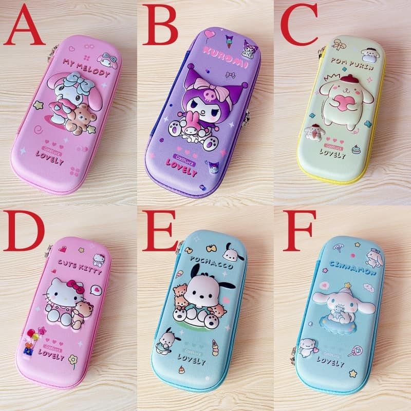 

Kotak Pensil Karakter Impor Melody, Hello Kitty, Pompompurin, Cinnamoroll, Pochacco, Kuromi