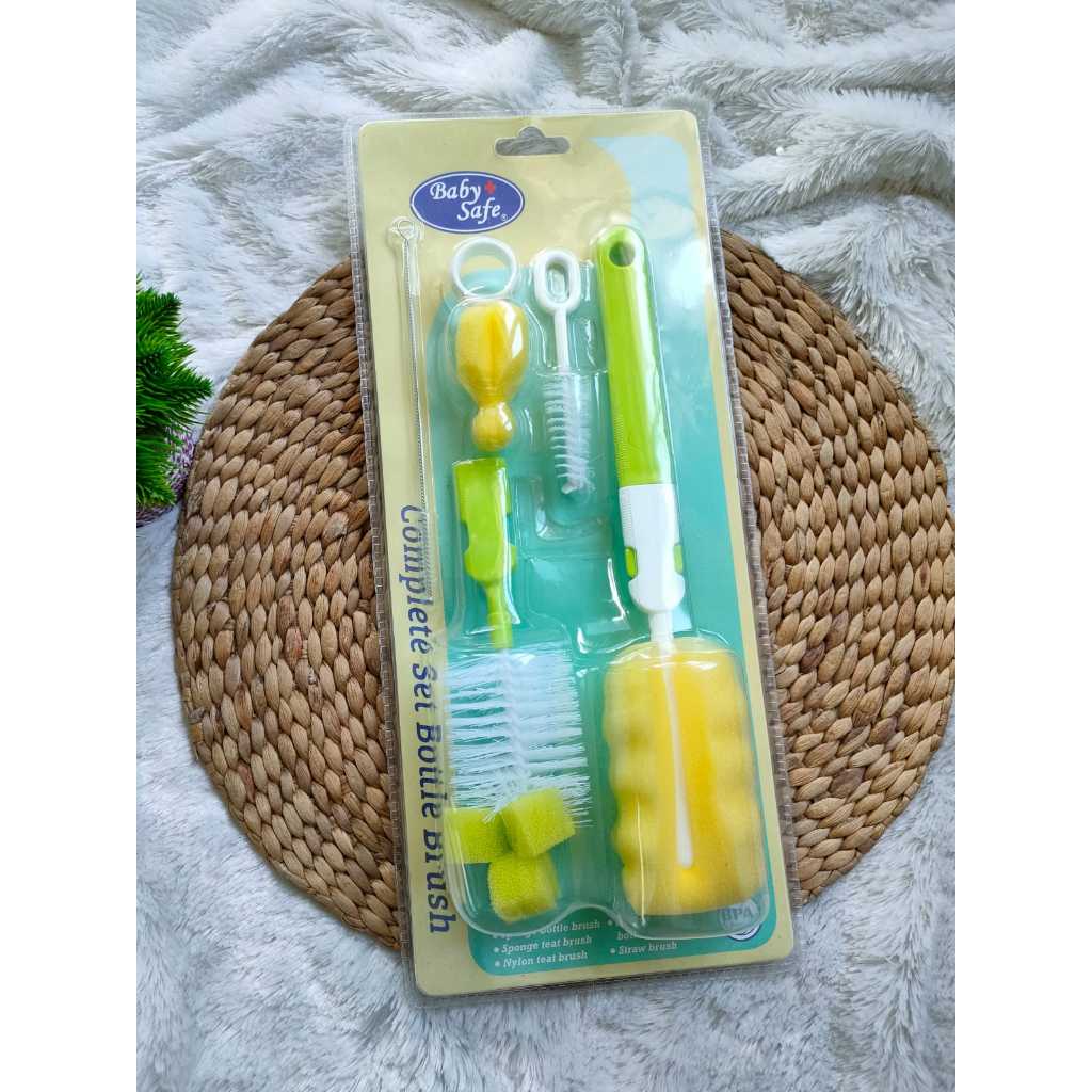 Babysafe Sikat Botol Lengkap Complete Set Bottle Brush BS369