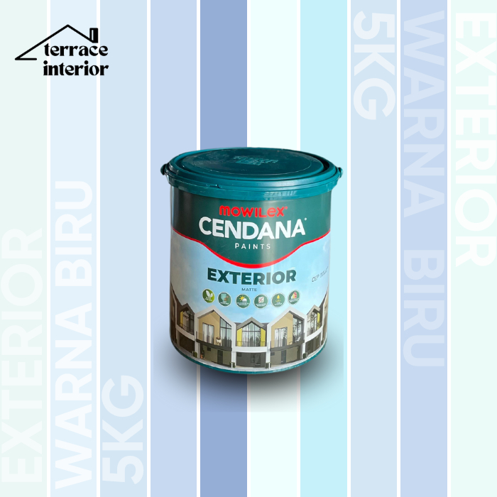 Cat Tembok Mowilex Cendana Exterior Warna Biru 5 kg