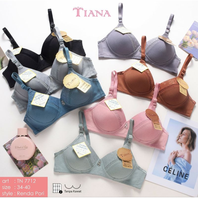 Bh Tiana 3633 dan 7712  busa tanpa kawat cup kecil