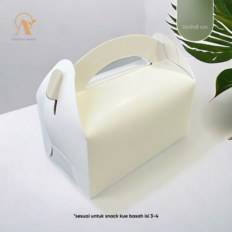 

Ashadewi Gayatri - Gable Box Ivory: 16x9x8 cm / snack box / fried chicken box